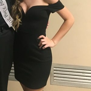 Kimchi Blue UO Black Off the Shoulder Tight Dress